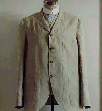Linen sac coat 1890s